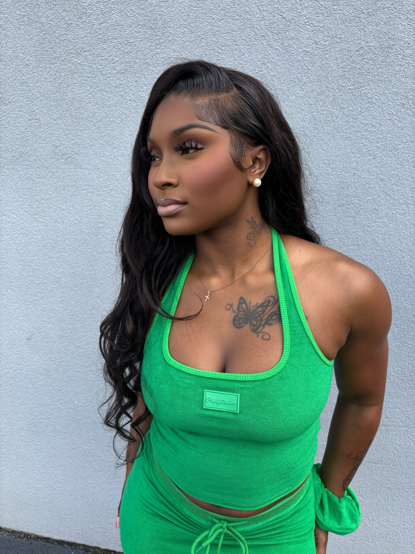 Green terry set