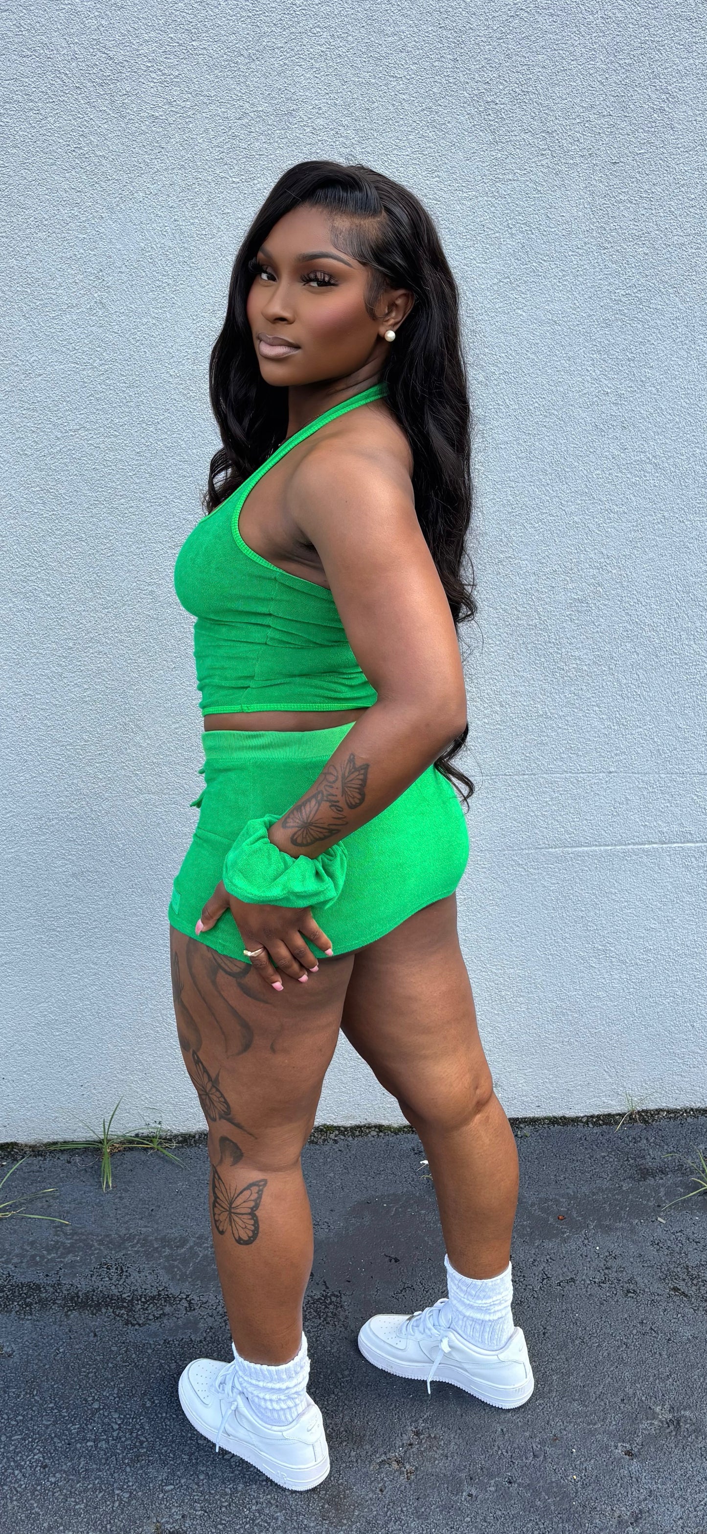 Green terry set