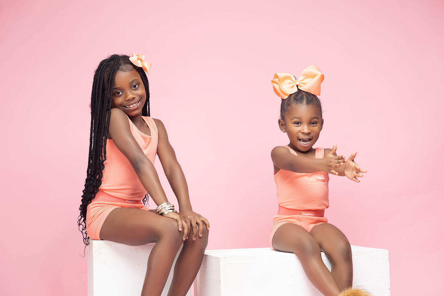 Peach short set (kids)