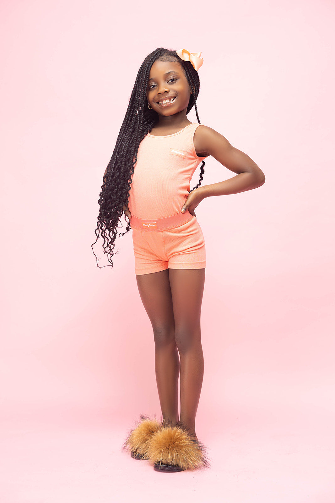 Peach short set (kids)